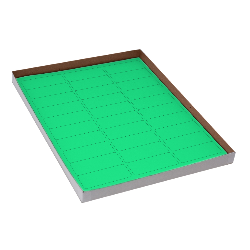 Globe Scientific Label Sheets, Cryo, 67x25mm, for Racks and Boxes, 20 Sheets, 30 Labels per Sheet, Green Image
